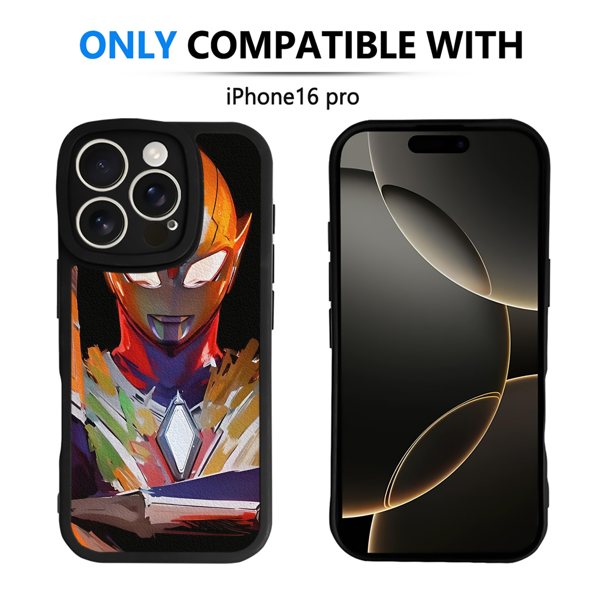 （画像用） ウルトラマン Ultraman 【iPhone 16シリーズ対応】シリコンスマホケース（レザー調） 材質：シリコン